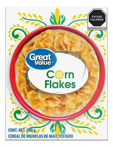 12 Pzas Cereal Great Value Corn Flakes 200 G