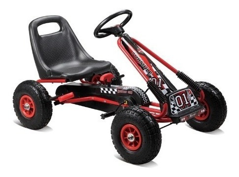 Imagen 3 de 6 de Kart A Pedal Para Niños Ruedas Inflables De Goma