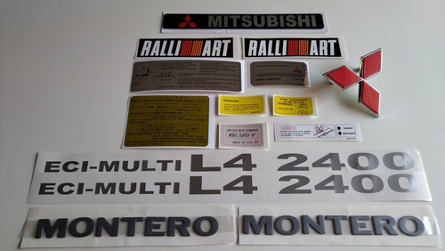 Mitsubishi Montero Hard Top 2400 Emblemas Y Calcomanías