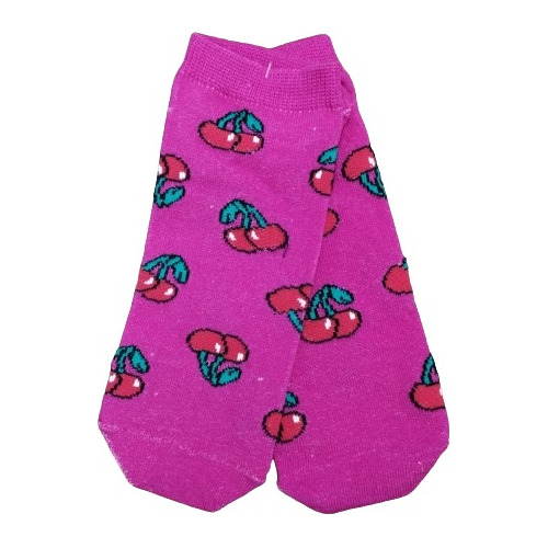 Medias Soquetes Cerezas Food Cherry Red Fruta Unisex Cortas