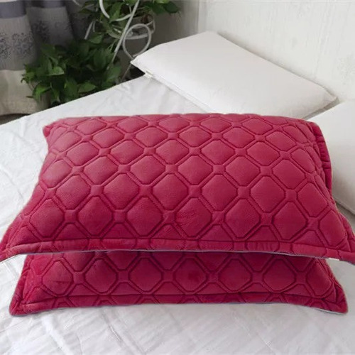Fundas De Almohadas Con Diseño Gamuza Colores 50x75 Color Rojo
