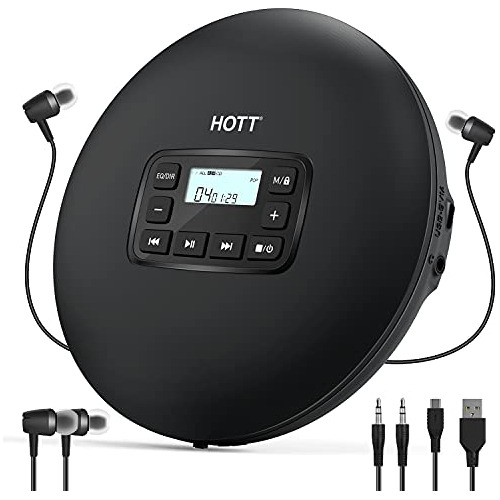 Hott Cd204 Reproductor De Cd Portátil, Reproductor De Tdbjl