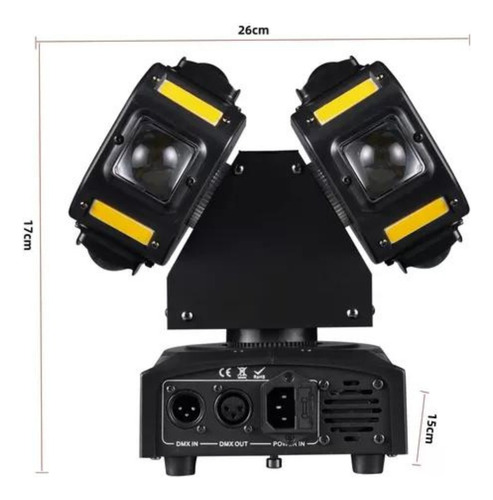 Cabeza Movil Doble 4 En 1 Laser Rgb Strobo Eventos Disco