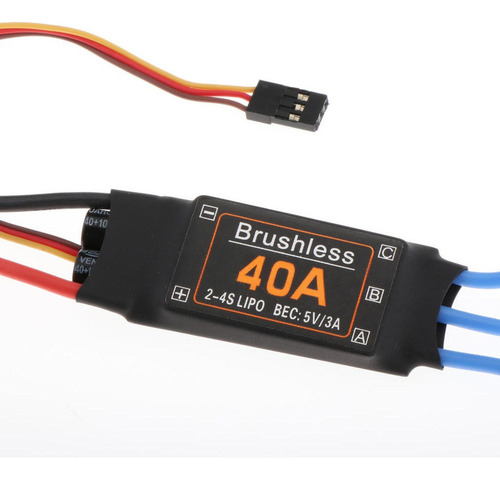 40a Motor Esc Sin Escobillas Xt60 Plug Durable Aviones Rc