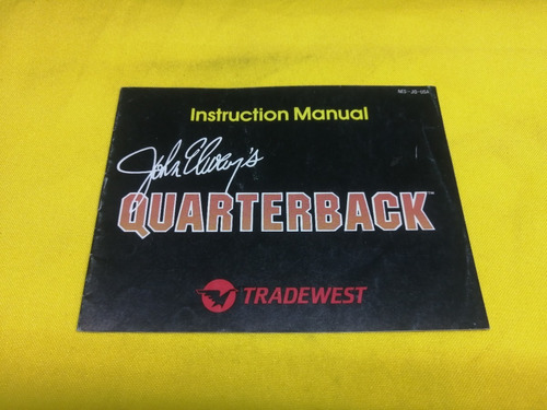 Manual *original* John Elways Quarterback Nintendo Nes