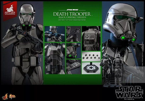 Hot Toys Death Trooper (black Chrome) Sixth Scale Figure