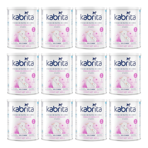 12p Formula Lactantes Polvo Kabrita Etapa 2 Leche Bebes 400g