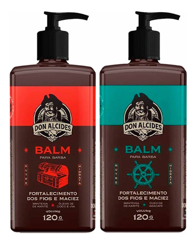 Kit 2x Balm Hidratante Barba Negra E Calico Jack Don Alcides