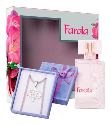 Set Perfume Farala Edt 50ml + Bijou Universo Binario