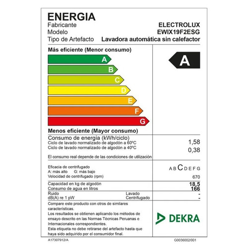 Imagen 9 de 9 de Lavadora Electrolux Premium Care 18.5kg Ewix19f2esg