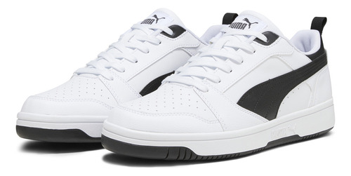 Tenis Rebound V6 Puma Unisex Blanco Y Negro