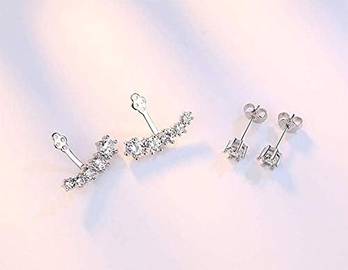 Set De Pendientes Ear Jacket Cuff Plata Esterlina Parte 2