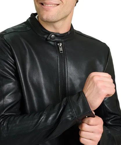Cazadora simil top piel hombre