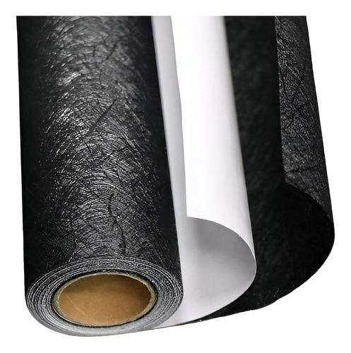 Papel Tapiz Autoadhesivo /0.60 X 3 M/texturado Seda Negro