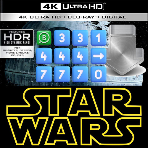 Star Wars Skywalker Saga 4k 720p ¡elige El Formato 11 Pelis!