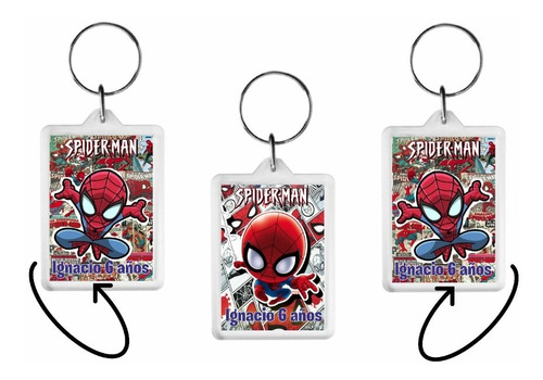 Llaveros Souvenirs Spider-man X10