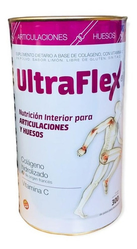 Suplemento en polvo Ultraflex colágeno sabor limón pote de 300g