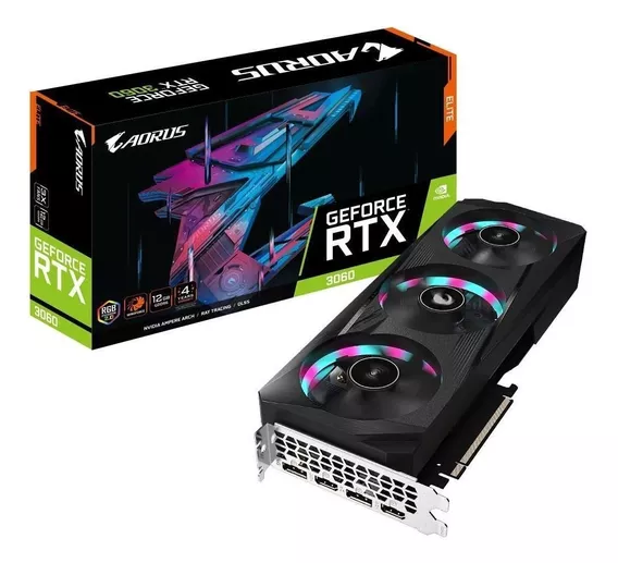 Nvidia Gigabyte Aorus Geforce Rtx 3060 Gv-n3060aorus E-12gd