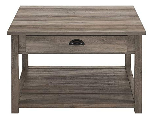 Walker Edison Modern Country Square Coffee Table Living Esta