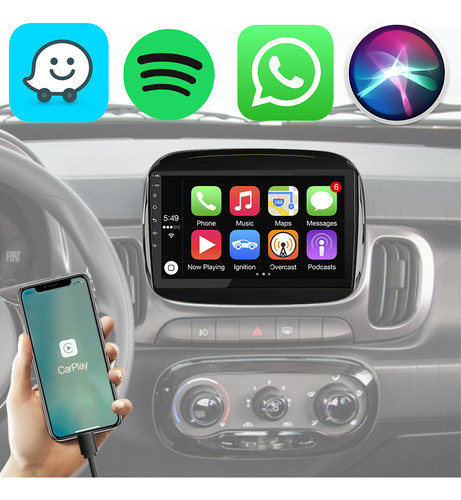 Kit Multimidia Mobi 2017 A 2022 9 Polegadas Carplay Gps