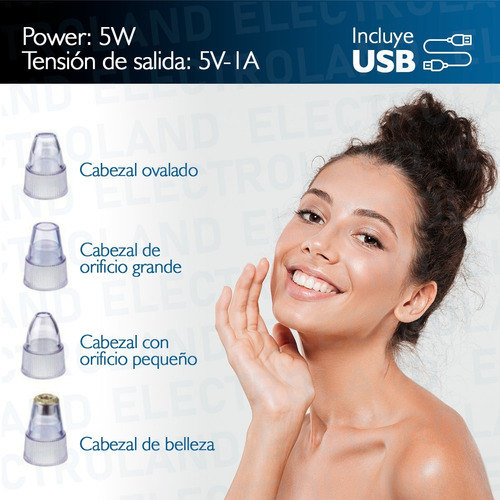 Imagen 8 de 10 de Peeling Punta Diamante Limpieza Facial Acné Recarga Usb