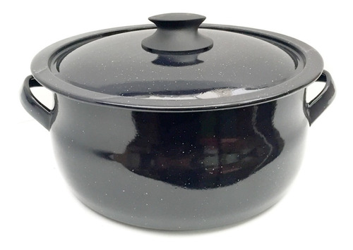 Cacerola Olla Enlozada Negra 26 Cm Bombe C/ Tapa Jovifel 6 L