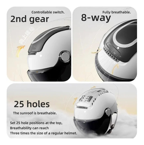 Casco De Motocicleta Abierto Unisex | Transpirable Y Anti-uv