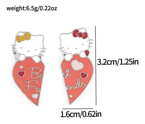 F Hello Kitty - Pin My Melody Kuromi Amistad Amor Fresa 03