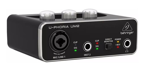 Interface De Áudio Usb U-phoria Um2 Behringer 48 K