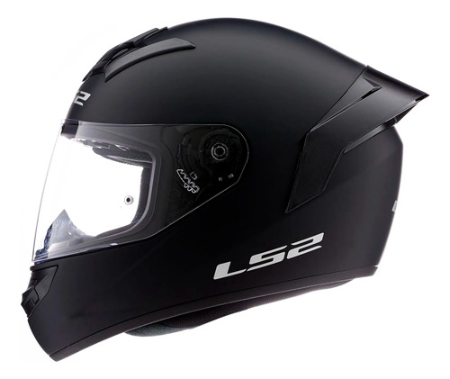 Casco Moto Integral Ls2 352 Rookie Mono Negro Mate + Spoiler