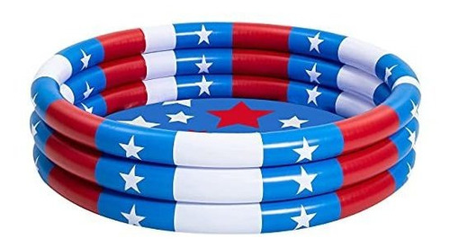 Alberca Inflable Sloosh Diseño Bandera Americana Resistente