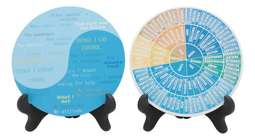 Ruedas Calm Feeling Decor De Emotion Chart, 2 Unidades, Negr