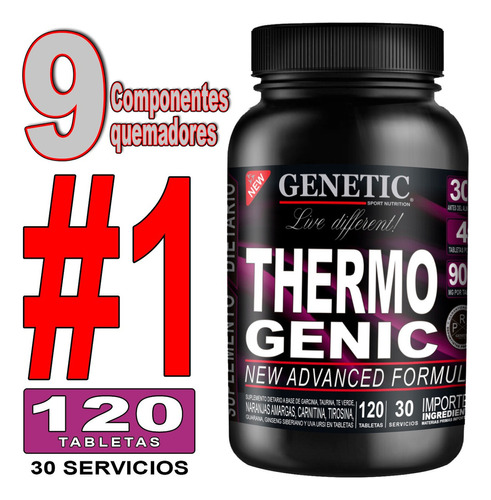 N° 1 Efectivo Potente Quemador De Grasas Thermogenic Genetic