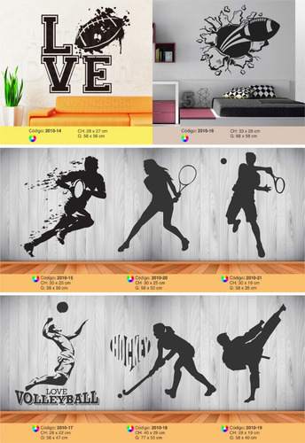 Vinilo Decorativo Pared Juvenil Adolescente Deportes Mùsica
