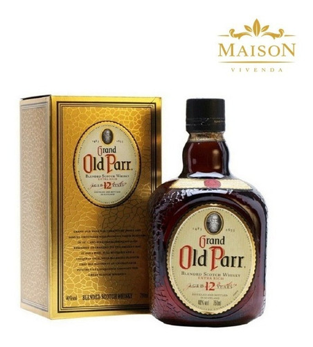 Whisky Old Parr 12 Anos 1 Lt + Nota Fiscal +selo Receita Fed