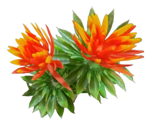 Adorno Para Pecera/ Terrario, Planta Artificial Aloe Doble