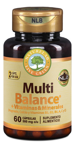 Suplemento en cápsula NatureLabs  Multi Balance + Vitaminas & Minerales grasas en pote de 30g 60 un