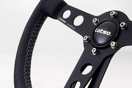 Volante Lotse Le Mans Couro Preto + Cubo Gratis