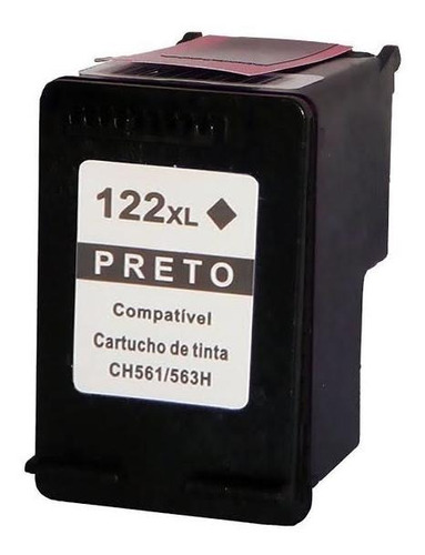 Cartucho 122 Preto Xl Com 23ml! Cheio! Frete Barato M Envios