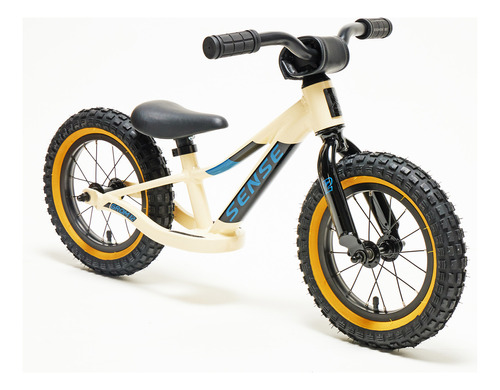 Bicicleta Infantil Aro Grom 12 Sense Quadro Creme Preto