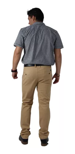 Pantalón+camisa+cinturon Casual Para Hombre Outfit Completo