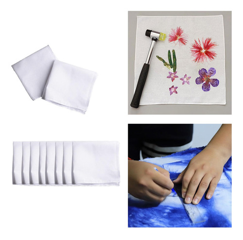 10 Pañuelos Blancos De Bolsillo Para Hombres Y 35cm X 35cm