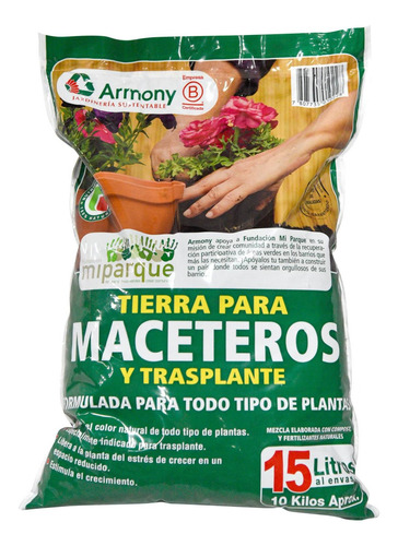 Tierra Para Macetero 15 Litros Saco