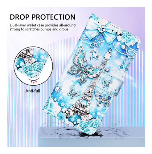 Funda Tipo Cartera De Piel Con Estampado Artístico Para Oukitel Oukitel-kickstand, Ranuras Para Tarjetas
