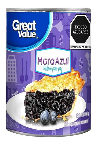 Relleno Para Pay De Mora Azul Great Value 595 G