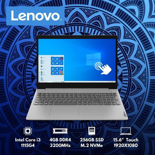 Lenovo Ideapad 3i 15.6 Core I3 4gb 256gb Tactil - Inteldeals