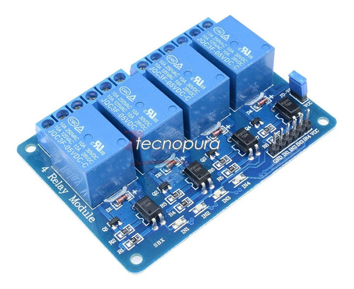 Módulo Relé De 4 Canales 5v - Arduino Microcontroladores Pic