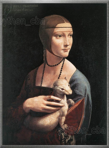 Cuadro La Dama Del Armiño De Leonardo Da Vinci 1490