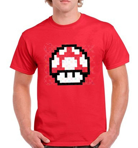 Polera Super Mario Bross Mushroom  Niño Grafimax