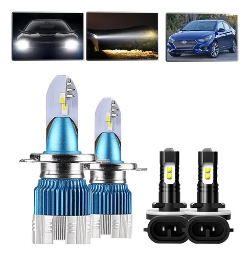 - Kit Faros Auto Led 16000lm Csp Para Hyundai Luz Alta Y Baja